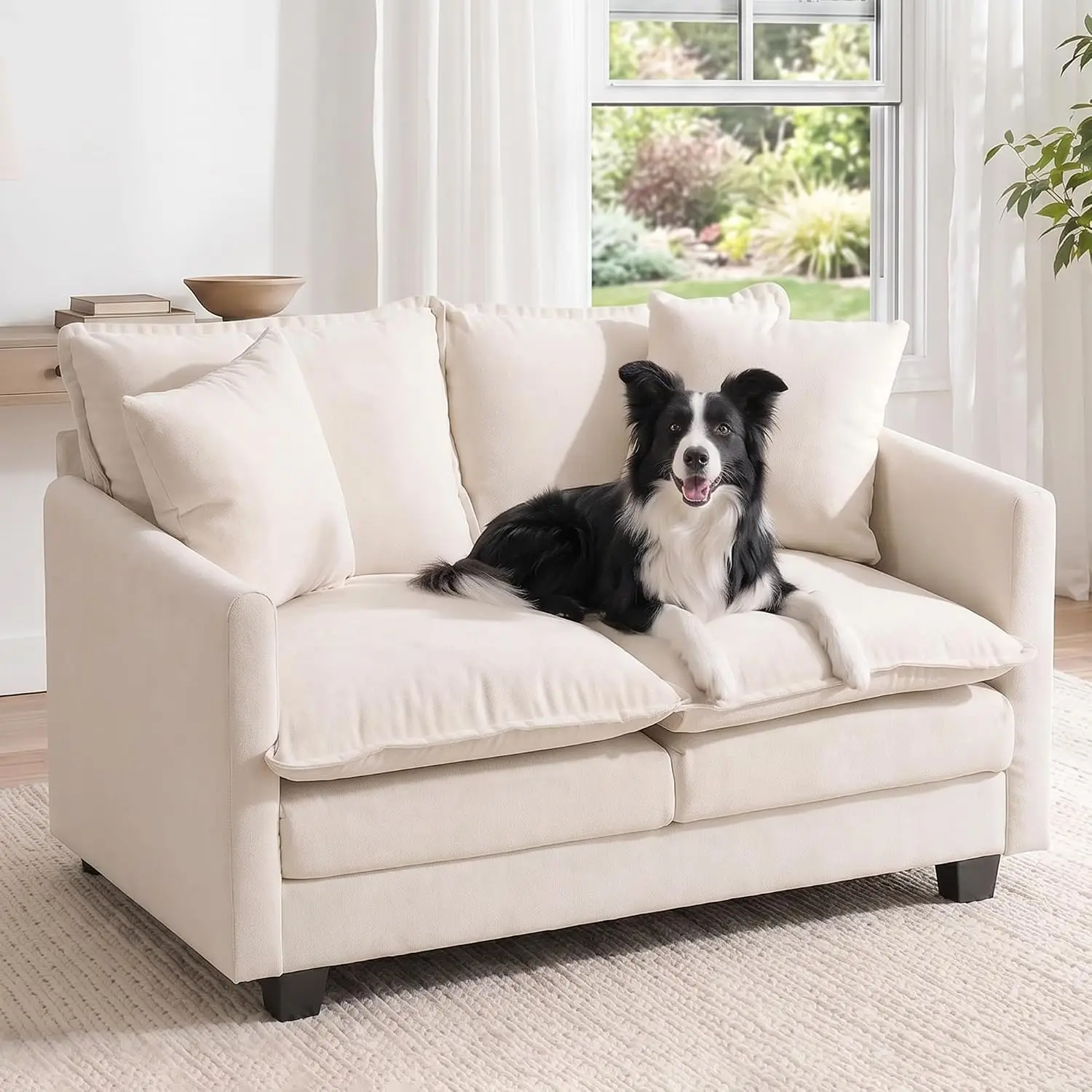 2-Seater Cloud-Like Loveseat Sofa with 27