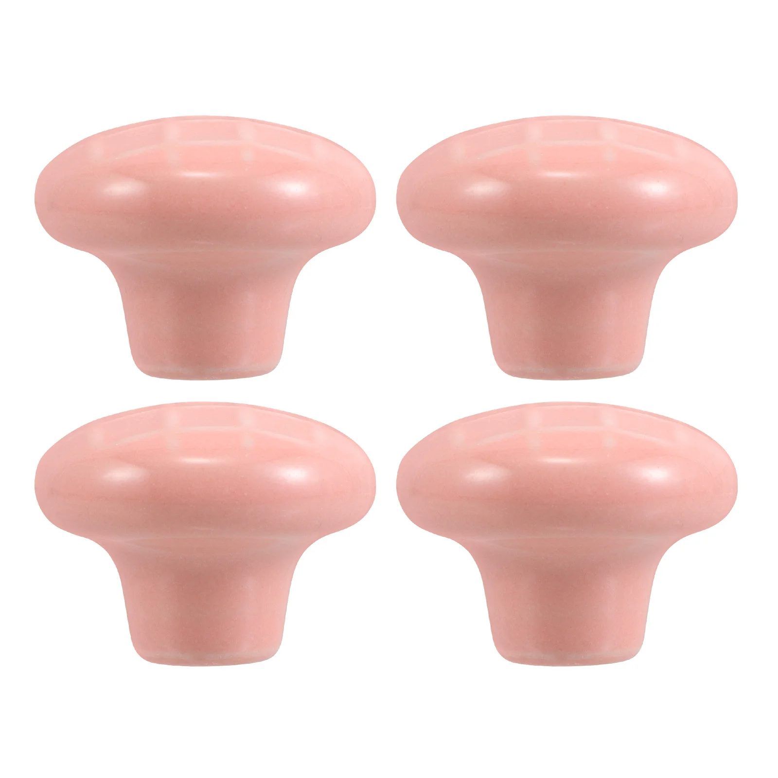 

4Pcs Pink Ceramic Cabinet Knobs Minimalist Drawer Pulls Smooth Finish for Dresser Closet Kitchen Vanity Furniture Decorative
