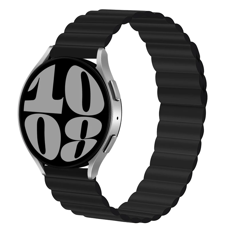 20mm 22mm Silicone Magnetic Band for Huawei Watch GT6/5 GT6/5Pro GT3 46mm Sport Strap for Samsung Galaxy Watch 7 6 5 4 Bracelet