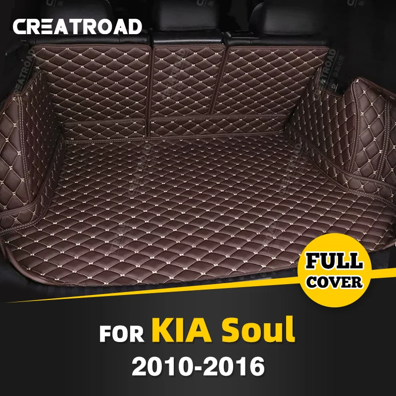 

Auto Full Coverage Trunk Mat For Kia Soul 2010-2016 15 14 13 12 11 Car Boot Cover Pad Cargo Liner Interior Protector Accessories