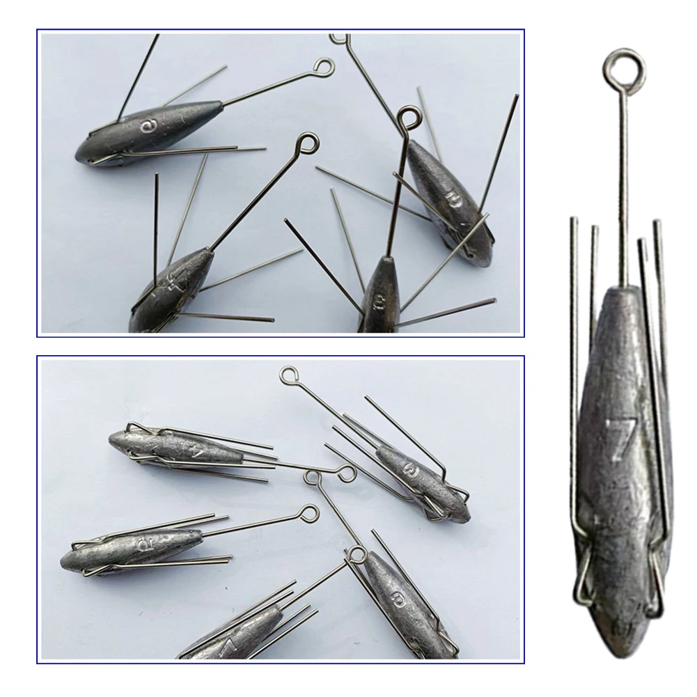 Fishing Sinker Weights Long Tail Fishing Drop Shot Wear-resistant Fishing Weights Fishing Tackle Accessories