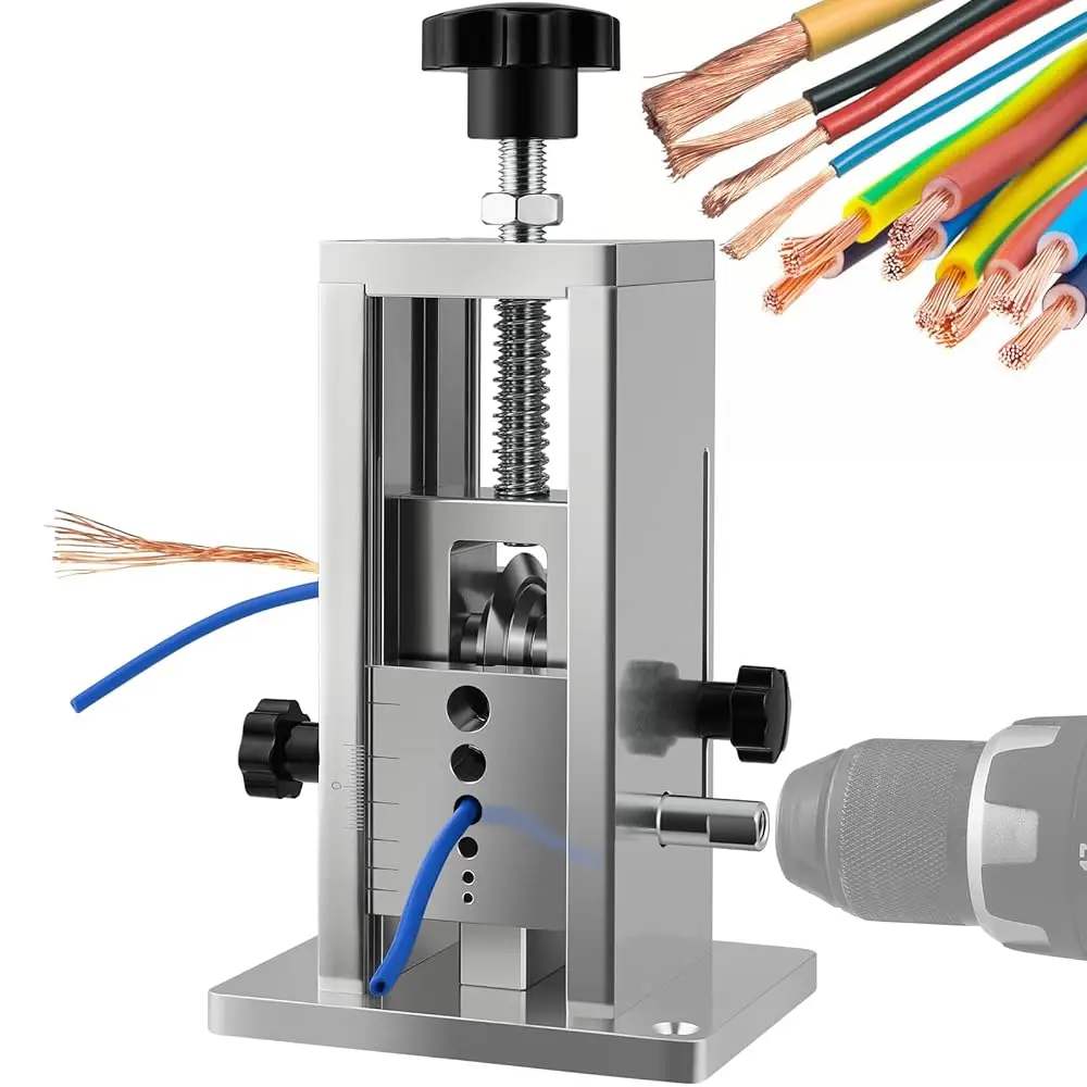 

Drill-Powered Wire Stripper Hine For 0.07"" - 0.86"" (1.8-22Mm) Scrap Wire, Manual Wire Stripping Made Easy, Wire Stripping