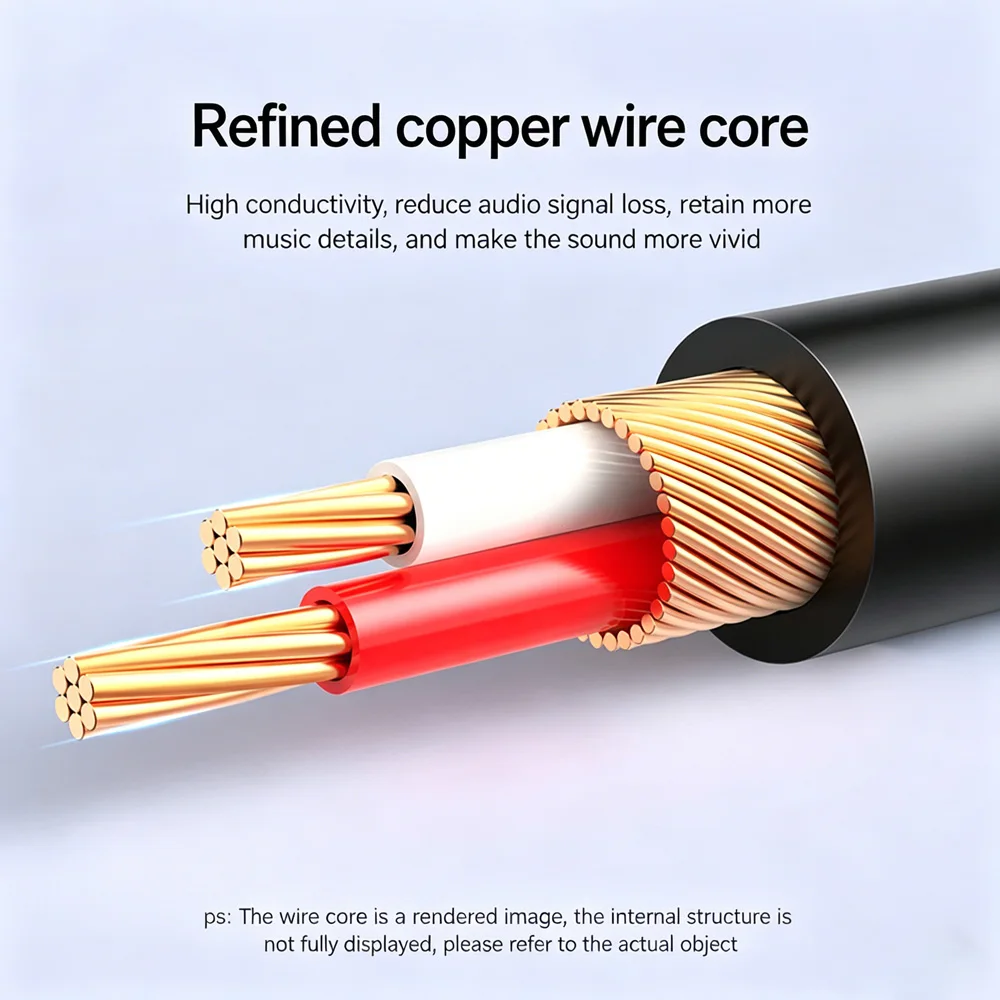 CHOSEAL Aux Cable 3.5MM Jack Male to Male 3.5mm Audio Cable Jack for Headphones Xiaomi Oneplus Speaker Cable Car Aux Cord - view 2
