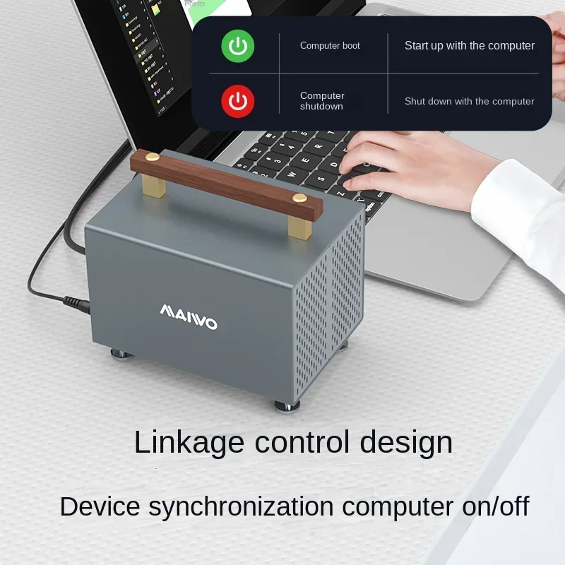 MAIWO 4 Bay Hard Drive Enclosure SATA To Type-C 10Gbps External HDD Docking for 3.5 Inch HDD/SSD Station Support 96TB Hdd ﻿