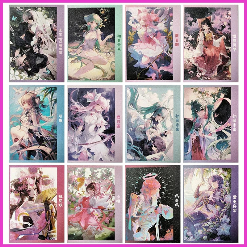 

Anime Goddess Story Rare Refractive Flashcards Hatsune Miku Formidable Makima Toys for boys Collectible Cards Birthday Gifts