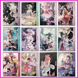 Anime Goddess Story Rare refrive Flashcards Hatsune Miku wonderable Makima Toys for boys carte da collezione regali di compleanno