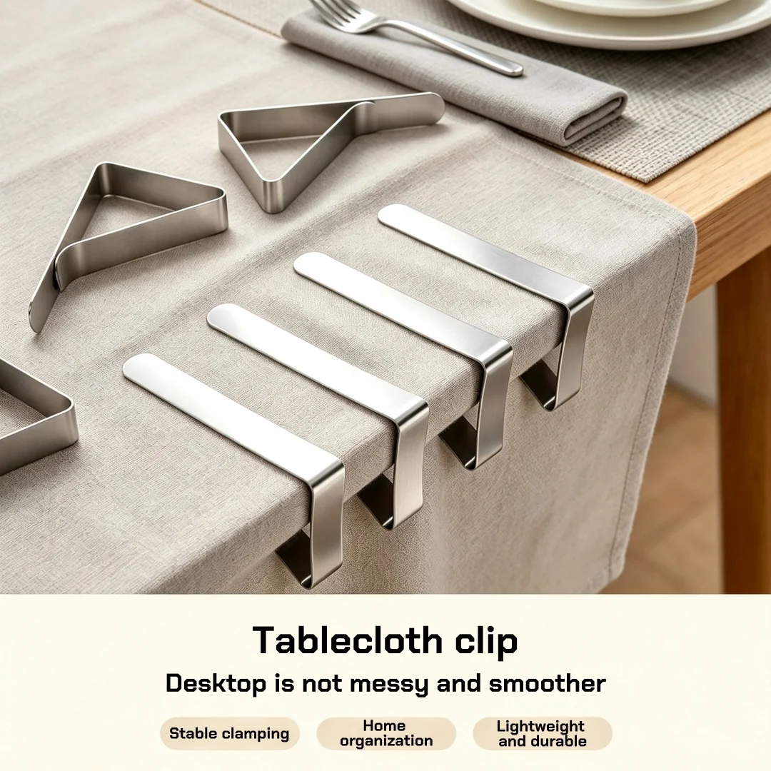20 piece set of fixators，heavy-duty stainless steel tablecloth clip，perfect for picnic restaurants，weddings，graduation parties