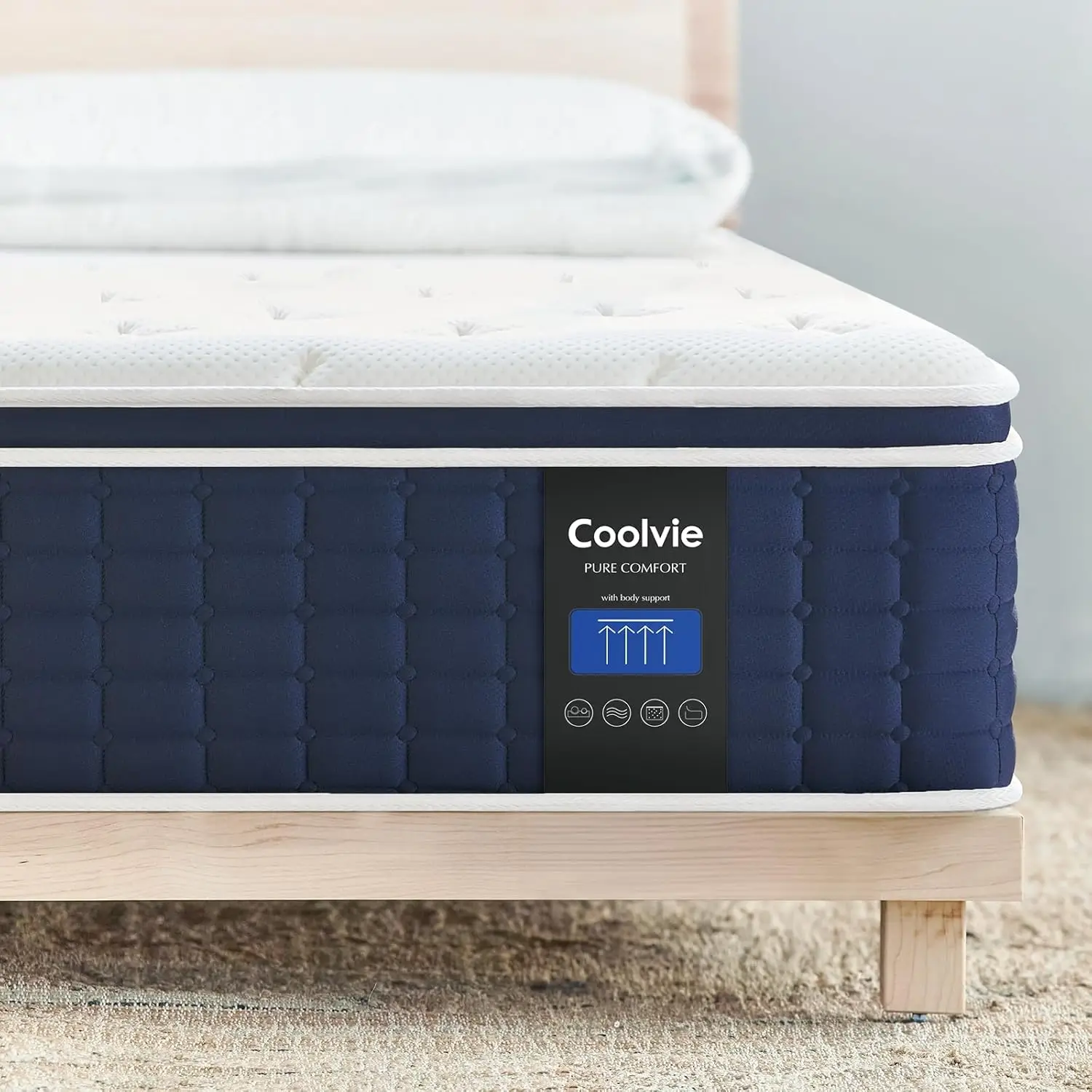 14 Inch, Hybrid Soft Medium Plush Mattress with Gel Memory Foam for Adaptive Support and Pressure