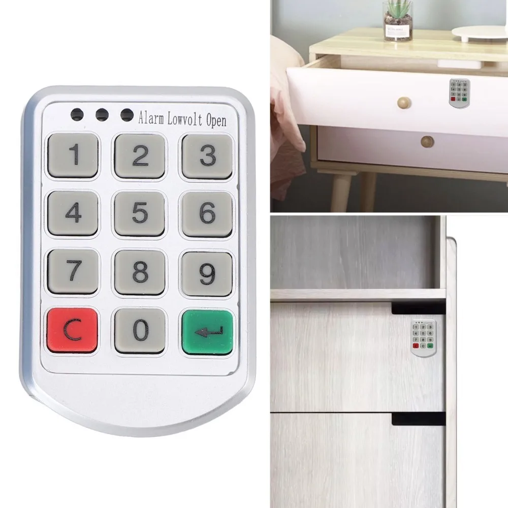 Keyless Electronic Cabinet Lock ABS Material Rustproof Keypad Cabinet Lock Secure Convenient Smart Cabinet Lock Drawer