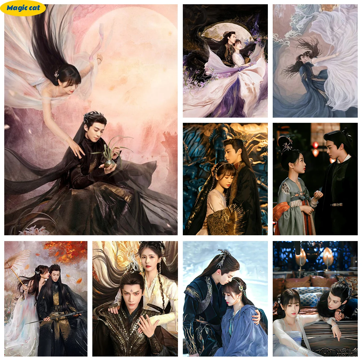 

Love Between Fairy and Devil 5D Diamond Painting Fantasy Movie Poster Diy Diamond Embroidery Cross Stitch Dylan Home Wall Decor