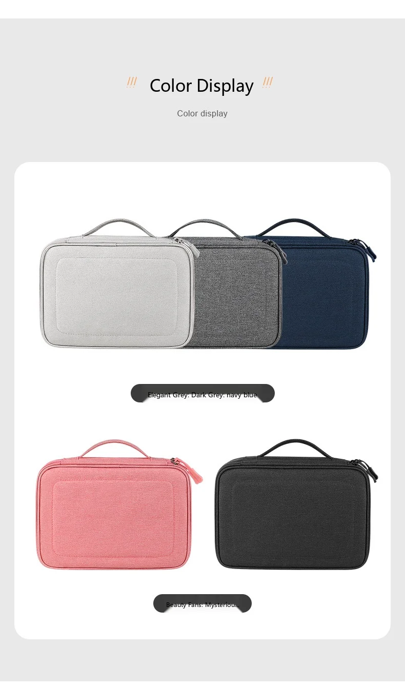 Aufbewahrungstasche für digitales Zubehör, große Kapazität, wasserdichte Organizer-Tasche für Kabel und Kopfhörer – Detail 4