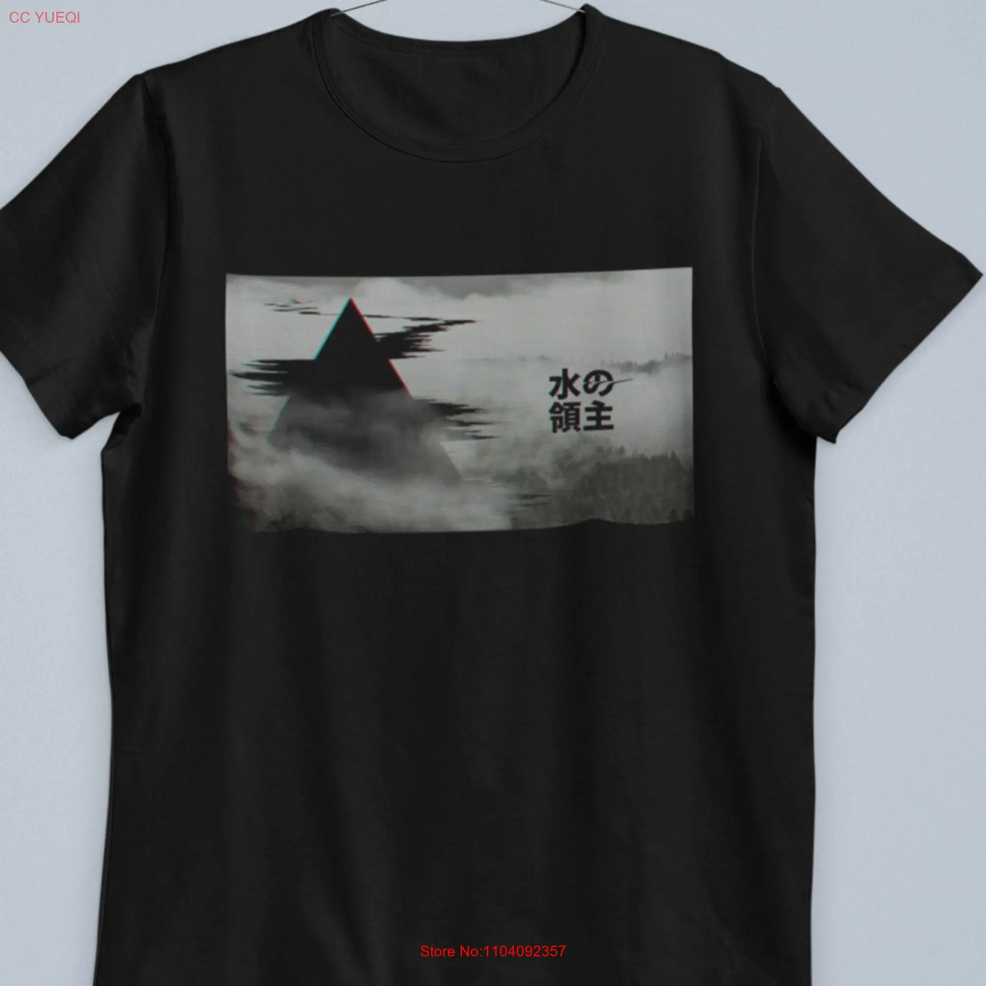 Japanese Dark Powers Ancient Pyramid Vaporwave Art Men's Cotton Trendy T Shirt Top long or short sleeves