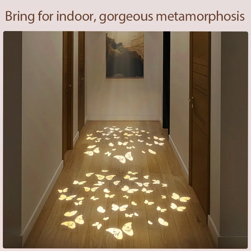 Nordic Indoor Recessed Spotlight-Embedded Ceiling Projection Light with Snow Star Patterns for Home Corridor & Hallway