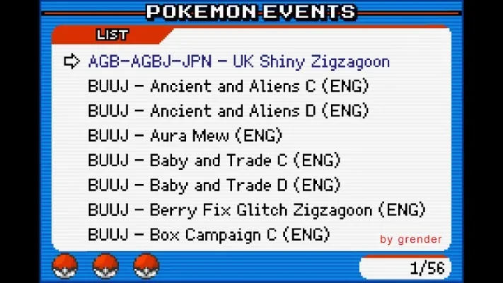 Pokemon Event Distribution Video Game Cartridge for Third Generation Games English Language