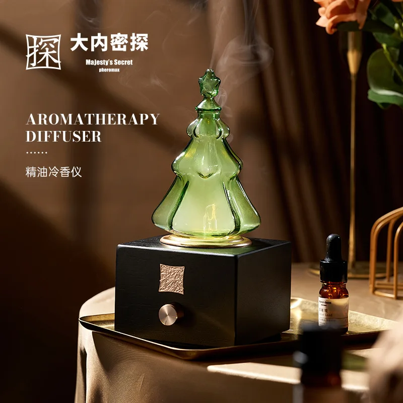 Christmas Tree Water‑Less Cold Air Nebulizing Scent Sprayer Machine Essential Oil Diffuser for Holiday Present Home Decor