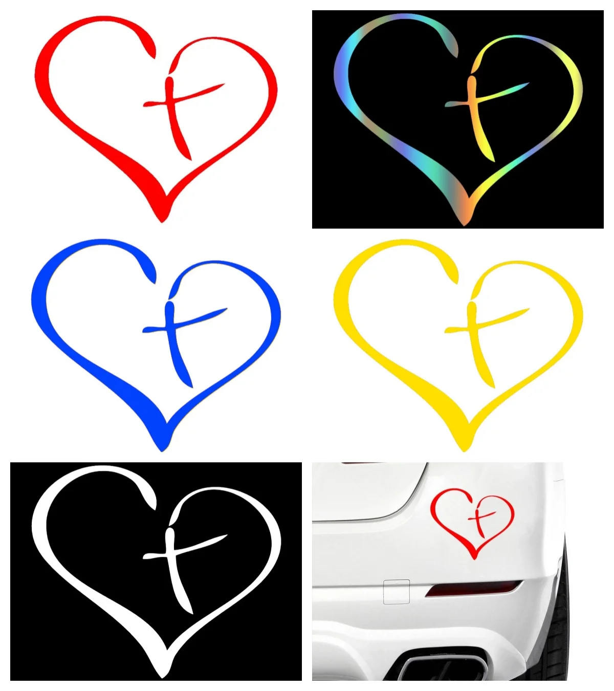 

Cross Stickers - Christian PVC Decals for Cars, Motorcycles, Carts, Trucks, Laptops, Desks, and Glass Windows