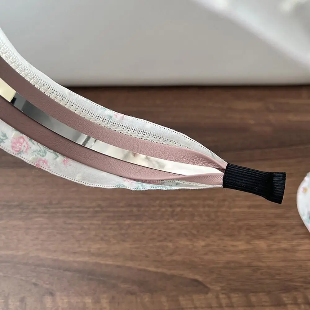 オールマッチ韓国風刺繍レースヘッドバンド花柄ワイドエッジラインストーンヘアバンドフェアリーリボンヘアフープヘッドウェア