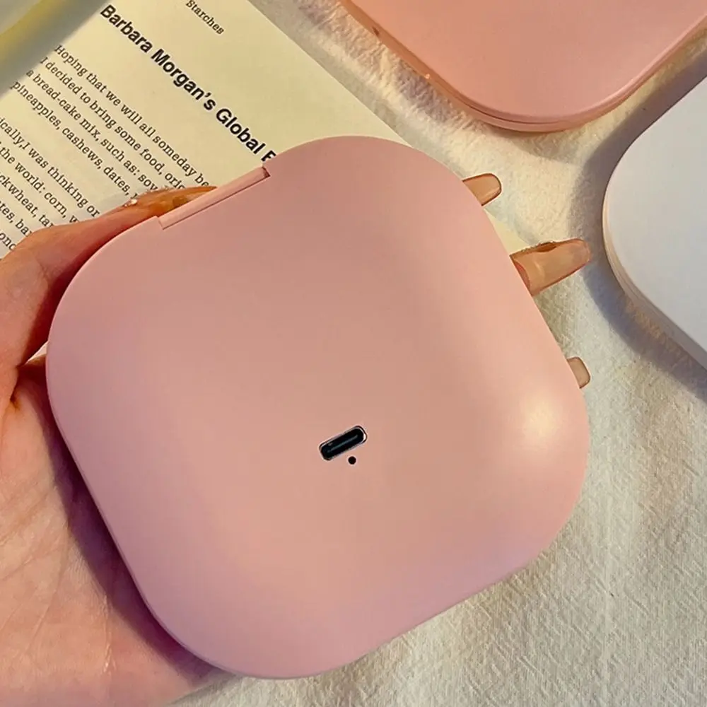 Espelho de maquiagem led dupla face 1x/3x espelho de bolso regulável com luz ins usb recarregável dobrável espelho de maquiagem decoração de casa