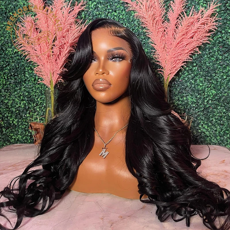 Ombre Ginger Brown Colored 13x6 Transparent Lace Frontal Wig Pre-Plucked Highlight Lace Front Human Hair Wigs For Women