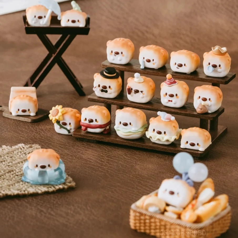 Hey Fenner Bread Dog Mini Blind Bag Blind Box Cute Grain Trendy Hand-Made Office Collection Decorative Ornament Doll Doll Gift