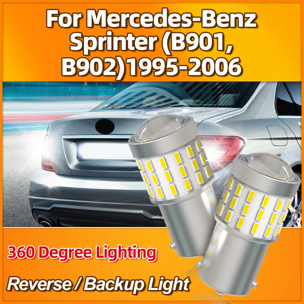 

2Pcs P21W 1156 BA15S LED Bulbs 3400LM Auto Reverse Lamp 12V For Mercedes-Benz Sprinter (B901,B902) 1995-2002 2003 2004 2005 2006