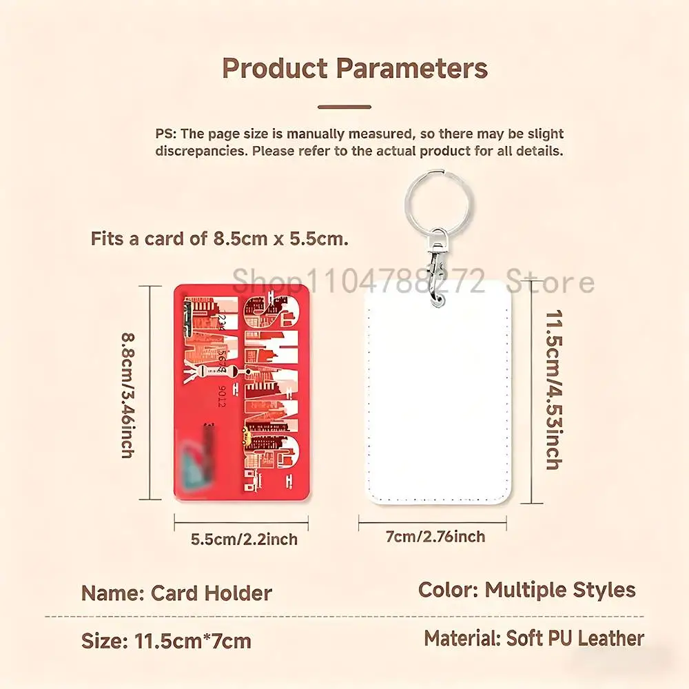 Y-YUNGBLUD مستطيل بطاقة حالة المفاتيح الوصول حافظة للبطاقات مفتاح العلامة حلقة حامل بطاقة جلدية مفتاح حلقة الوصول #4