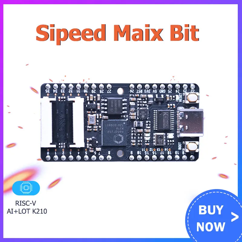 sipeed maix bit risc v ai mais lote k210 inline breadboard development board kit 01