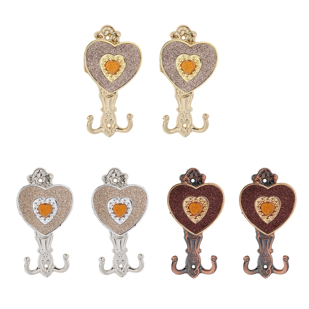 1 Pair Curtain Hooks Holdback Wall Hook Coat Hanger Great Decor for Wall Curtain Living Room Cloakroom