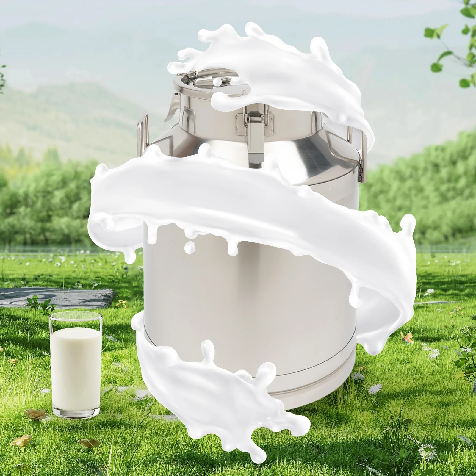 

Банка для молока на 50 л, металлический кувшин для молока с ручкой и силиконовыми уплотнениями, ведро для молока для коммерческого использования, домашнее использование