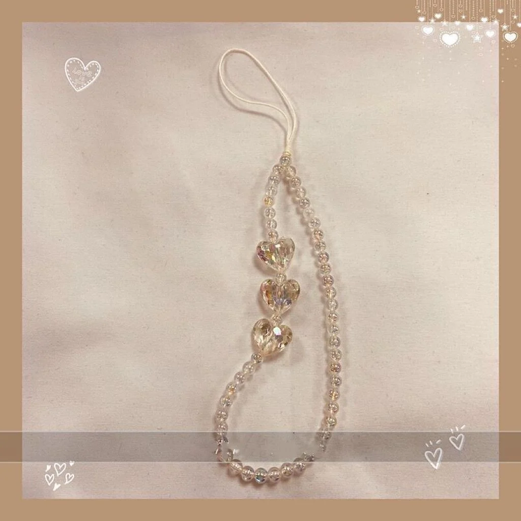 

Новый мобильный телефон премиум-класса с жемчугом и любовью, короткая цепочка на запястье, новый чехол для мобильного телефона с бисером, ремешок, женский брелок с защитой от потери, сумка, кулон