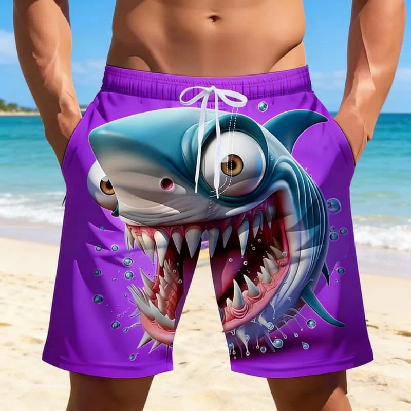 

Пляжные шорты с принтом акулы, с завязками, художественные, дерзкие, необычные, креативные, стильные, модные, для летнего отпуска и праздников
