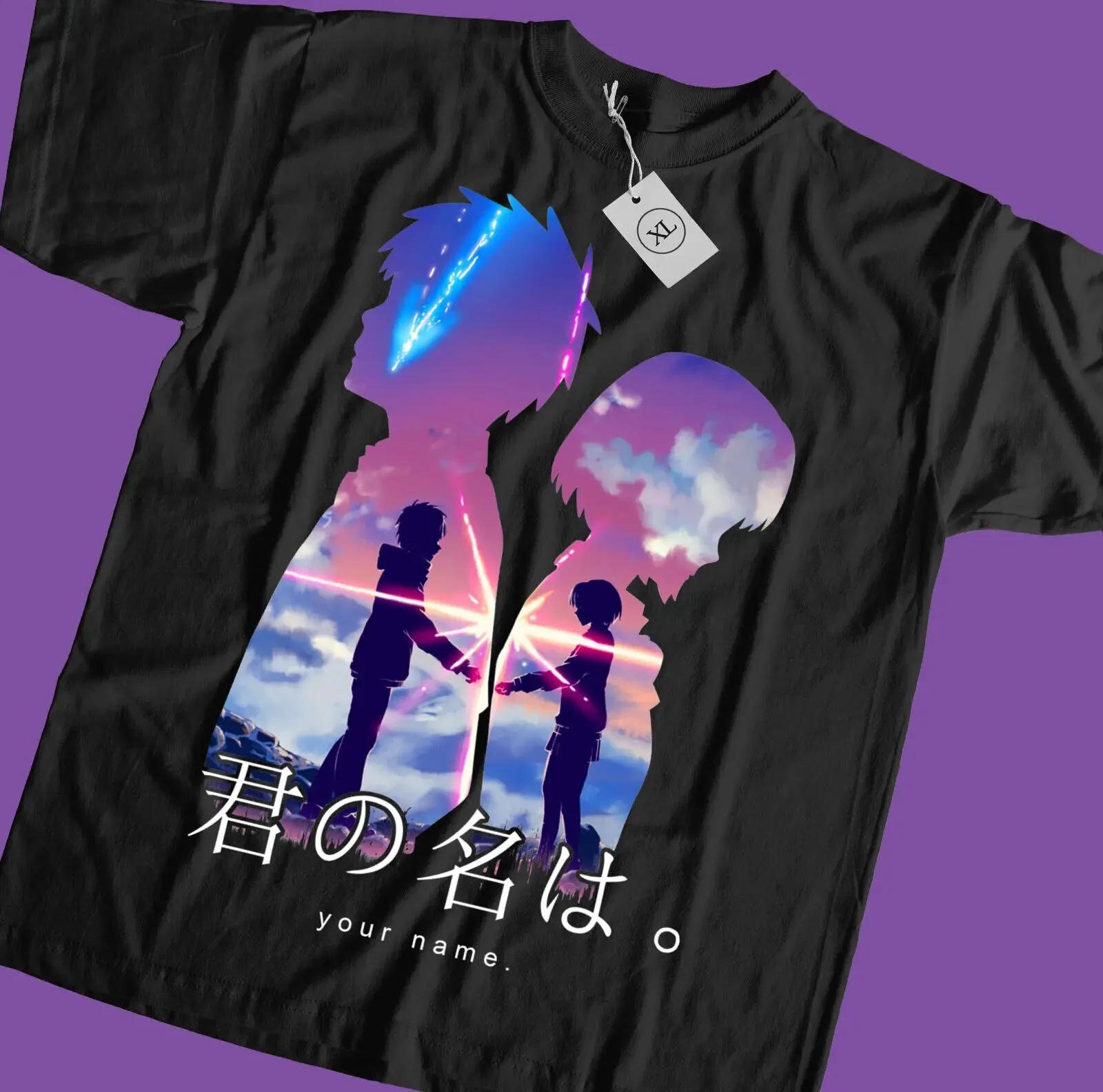 Kimi não wa seu nome t-shirt, filme de amor mitsuha,taki,otaku, kawai, unisex