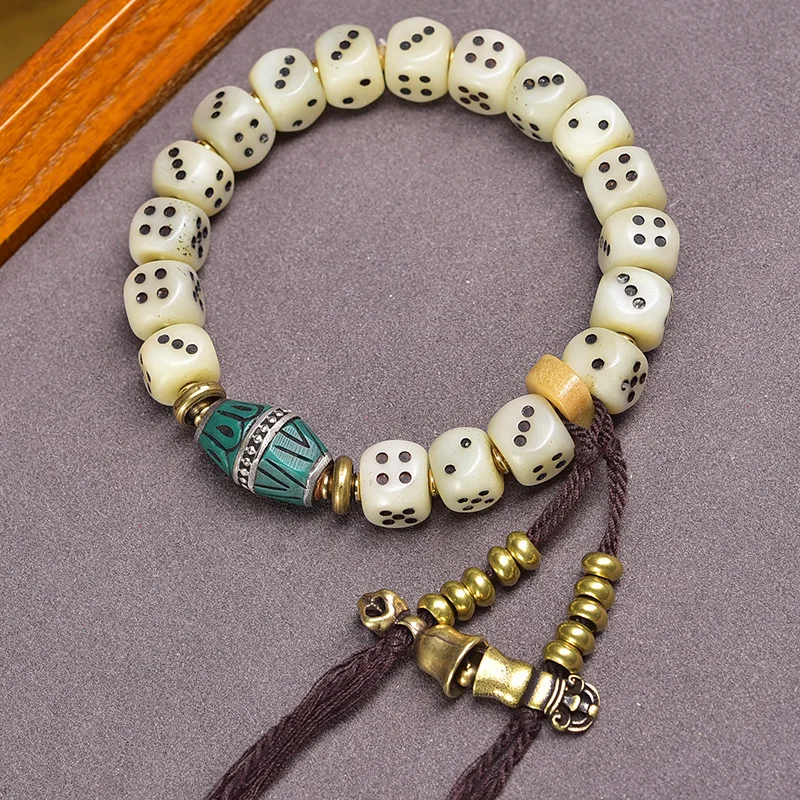 

Carving Dice Bone Bracelet Hand Pieces Carved Single Circle Men and Women
