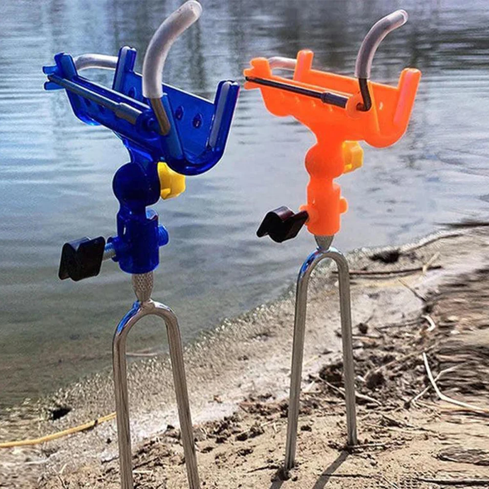 

Fishing Rod Holders for Bank Fishing Self-Locking Fish Pole Bracket for Ground 360° Adjustable Rod Rack Stand Fish Pole Holder