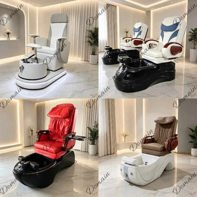 High-End Electric Pedicure Spa Chair  Massage Reclining Foot Wash Salon Furniture