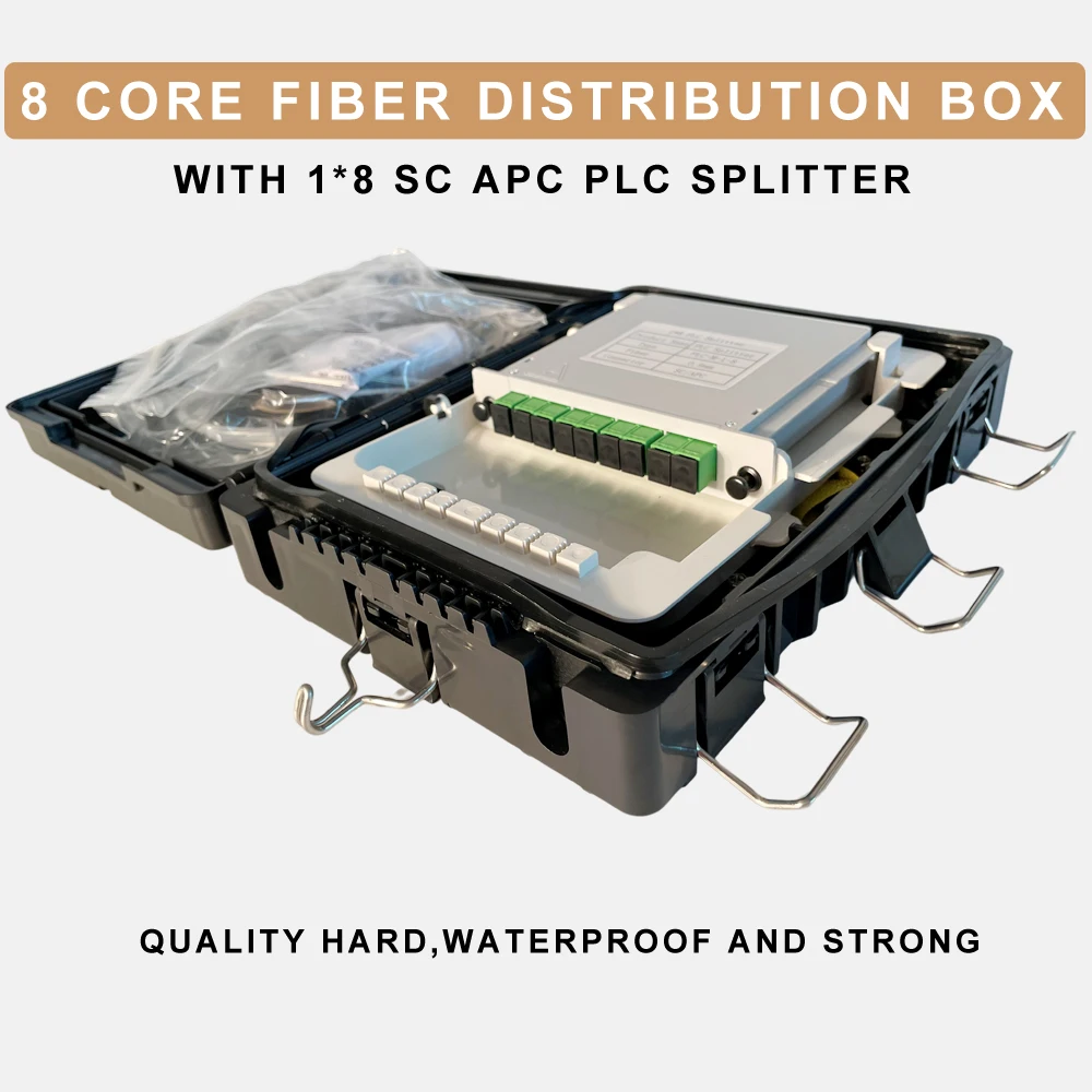 

Fiber Optic Distribution Box, FTTH Equipment, Fiber Optic Terminal, NAP, ODP, ODB, FDB, 8 Core