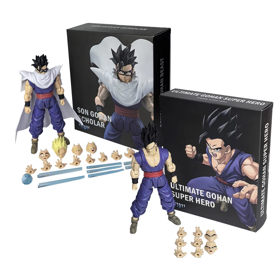 CT Toys Dragon Ball Action Figure Shf Scholar Son Gohan Anime Figures Ultimate Gohan Super Hero Figures Ornament Christmas Gifts