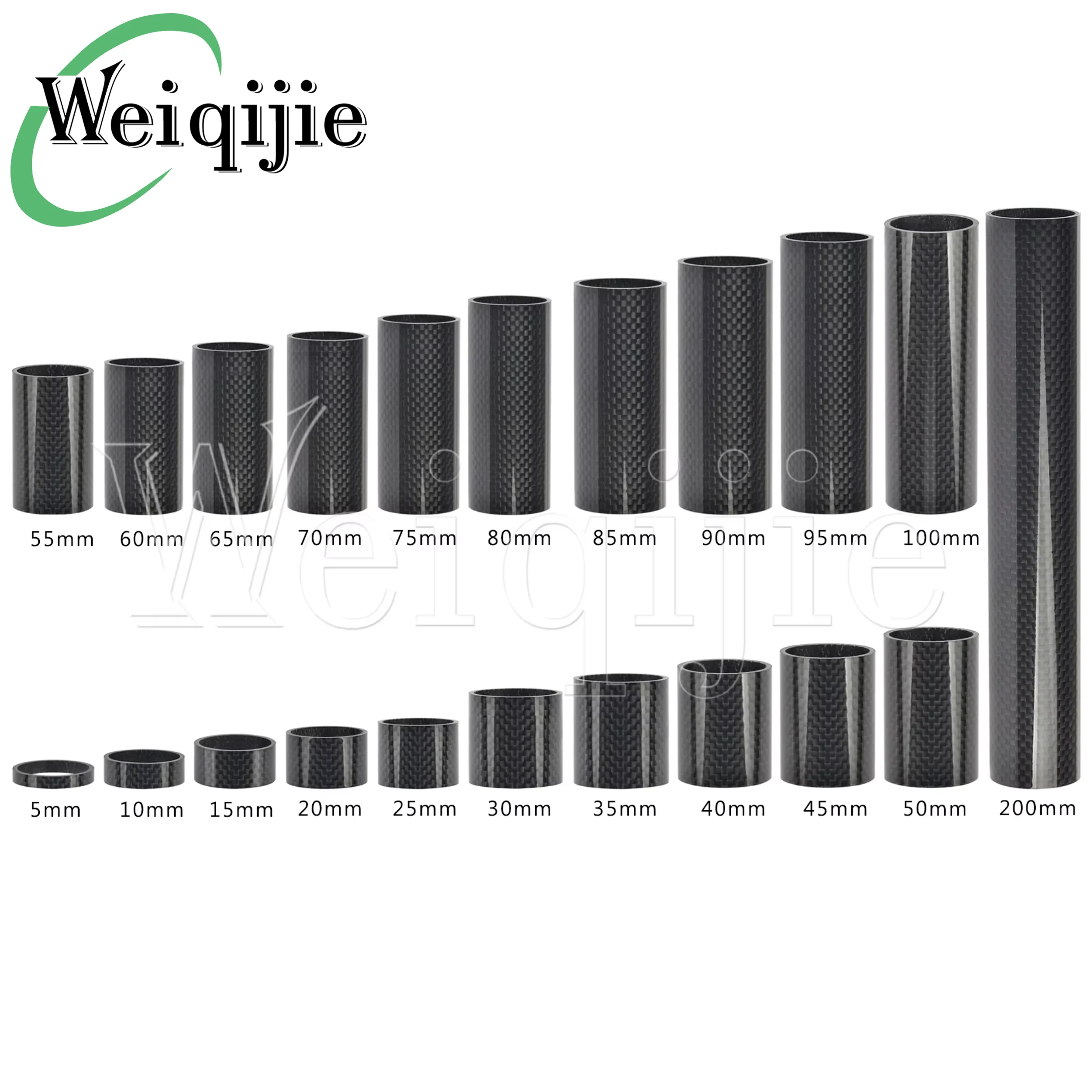 Weiqijie Carbon Fiber Bicycle Headset Spacer 28.6mm 1-1/8