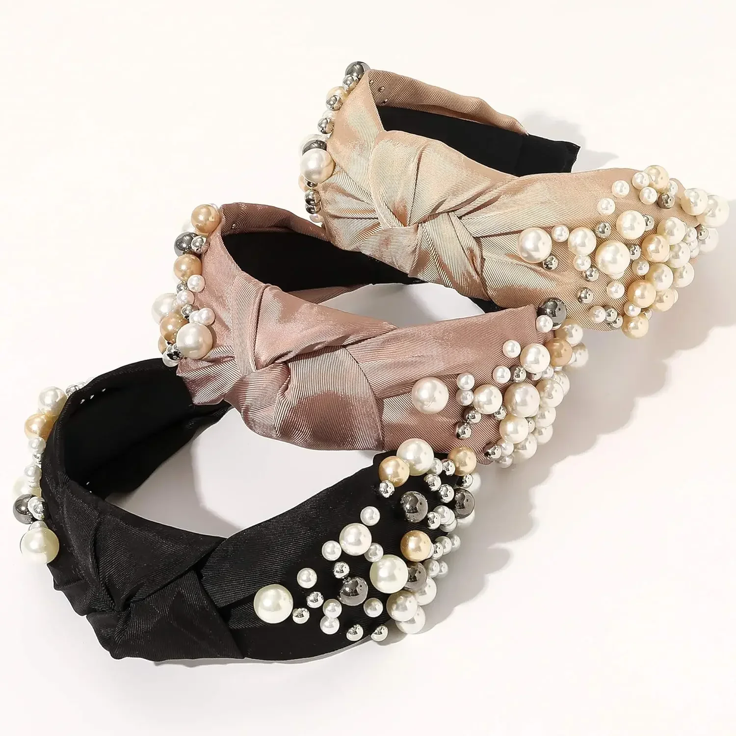 عصابات رأس للنساء - 6 قطع من إكسسوارات الشعر المبطنة، عصابات شعر للفتيات بدون زلة، عصابة رأس أنيقة لطيفة هدية للنساء