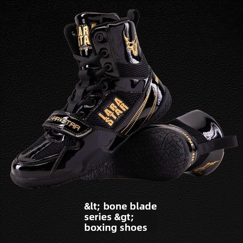 

Оригинальные боксерские борцовские туфли серии Bone Blade, профессиональные кроссовки для тяжелой атлетики с высоким берцем