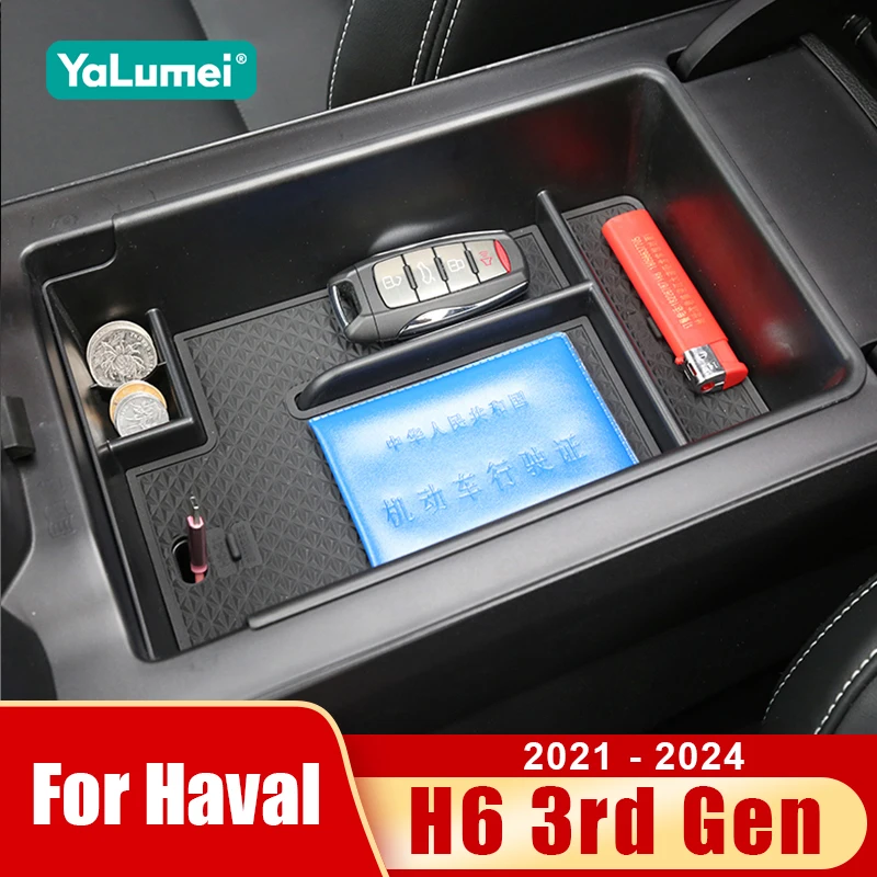 

For Haval H6 3rd Gen 2021 2022 2023 2024 GT Car Central Armrest Box Storage Tray Accessories