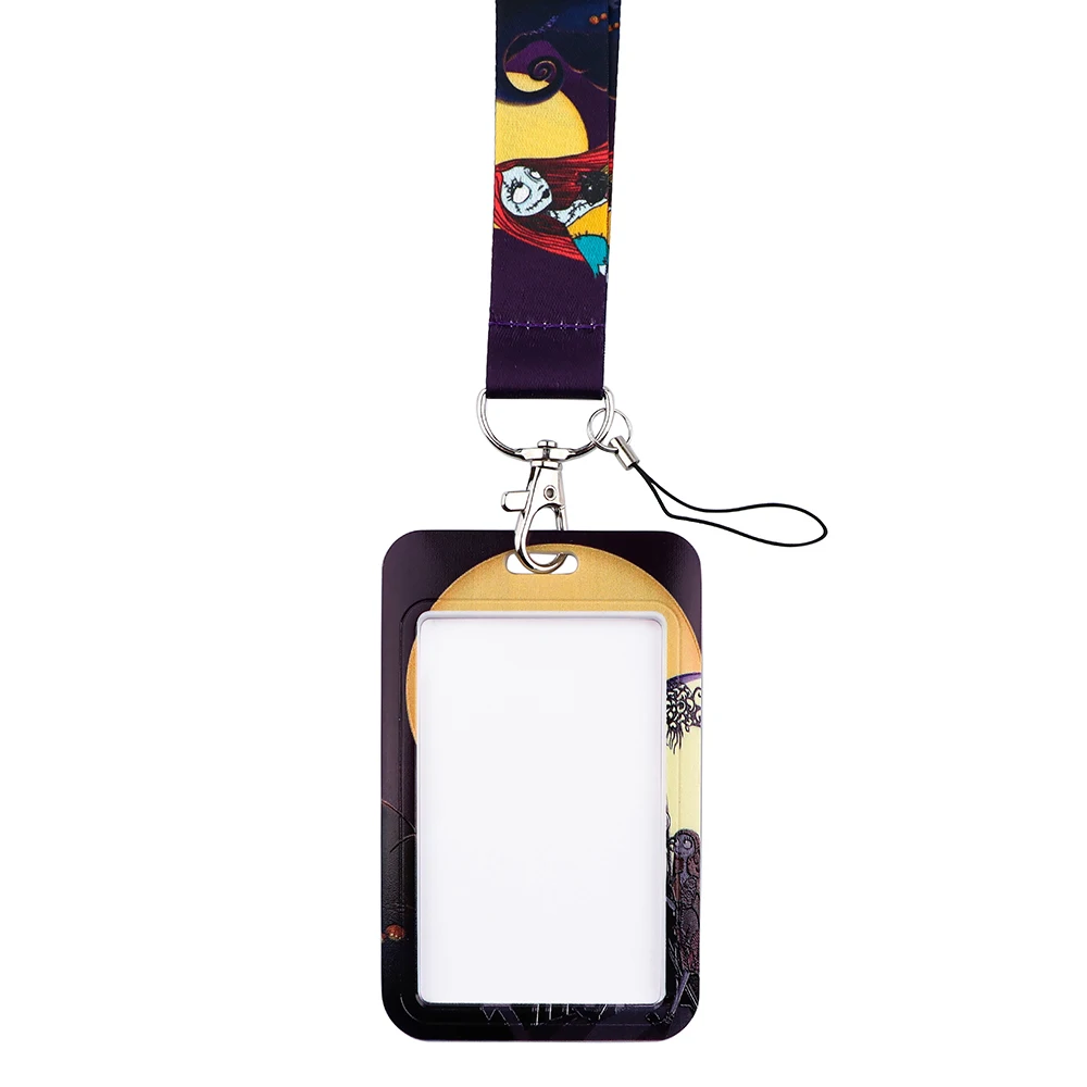 The Nightmare Before Christmas Lanyard Card Holder Neck Strap for key ID Card Badge Holder DIY Hanging Rope Keyring Accessories