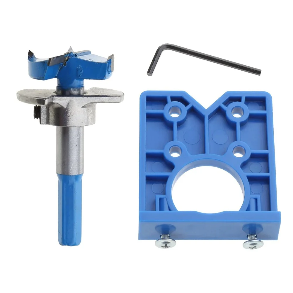 

35mm Concealed Hinge Drilling Jig with Drill Guide & Forstner Bit Kit Hinge Jig Hole for Cabinet Door