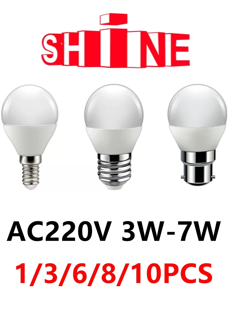 LED Mini bulb G45 3W-7W E14 E27 B22 220V -240V High lumen no strobe warm white light suitable for kitchen toilet down light