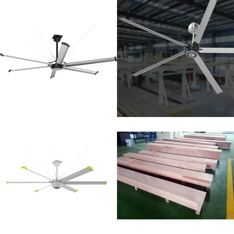 for 6.1m 24ft 2.2kw Industrial Ceiling Fan HVLS PMSM High Volume Low Speed Big Fan Real Energy Saving Hot Selling