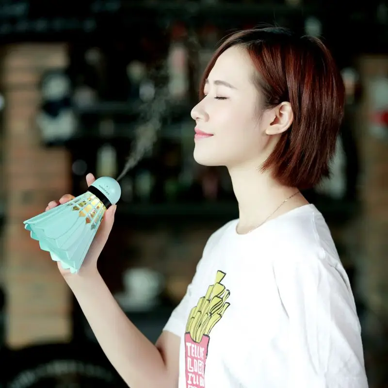 크리 에이 티브 배드민턴 가습기 Minni 에센셜 오일 아로마 디퓨저 미스트 드롭 배송