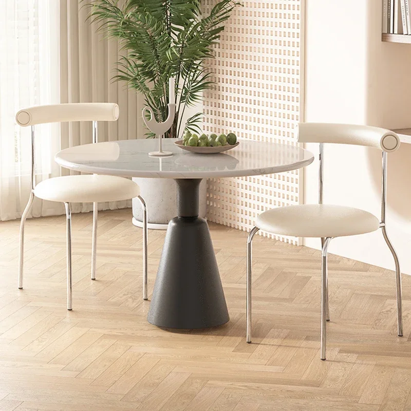 كريم نمط ضوء كرسي طعام فاخر Ins القرون الوسطى المنزل الحديث مقهى كرسي خمر الشمال مسند الظهر كرسي غرفة نوم ماكياج كرسي #2