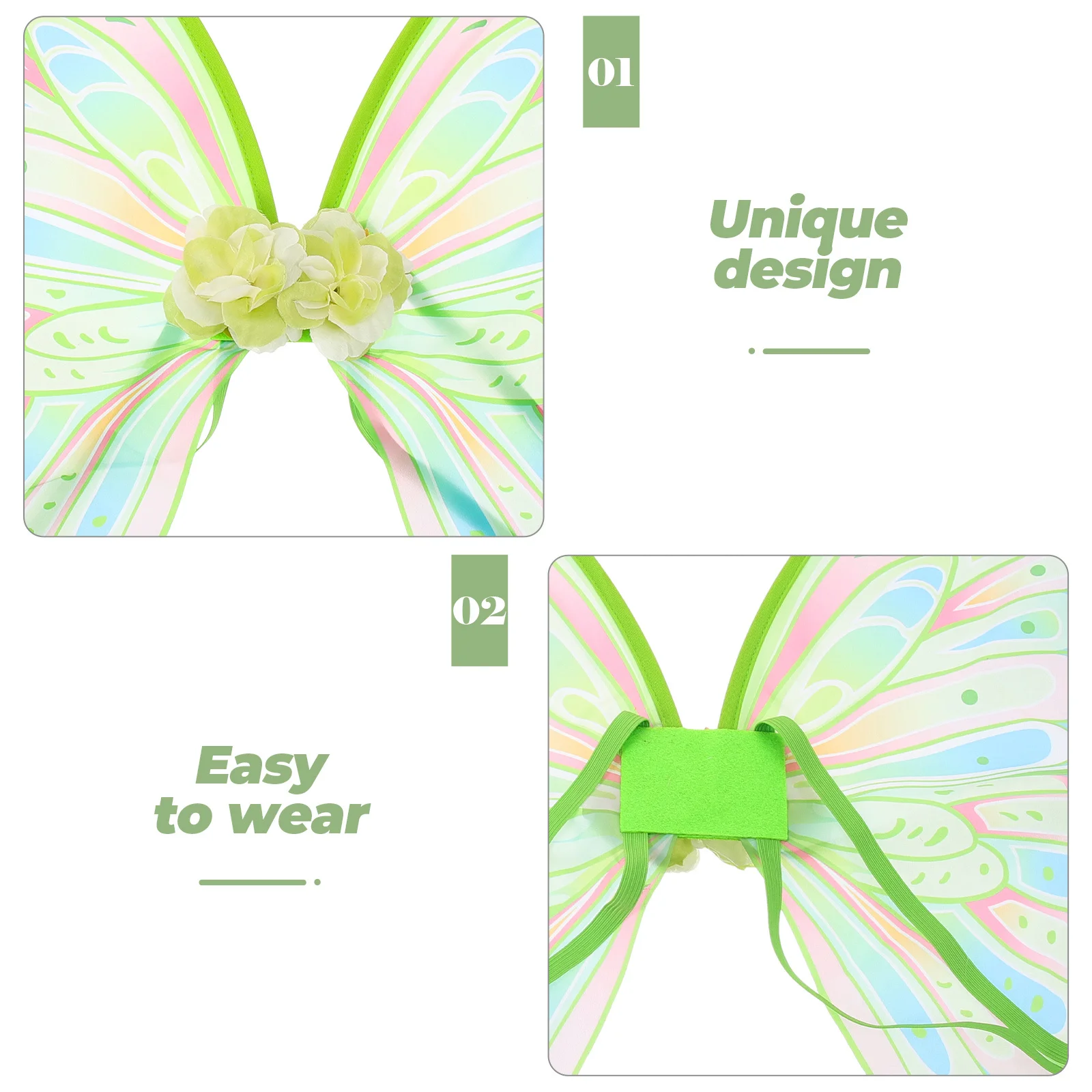 

Butterfly Wings Lightweight Polyester Decorative Cosplay Party Stage Performance Wing Prop for Girls Fairy Dress Up