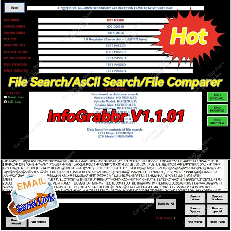 InfoGrabbr 1.1 Information File Testing Software For Remap Files Remove Letters/Numbers/Special characters/Spaces/Auto find Word