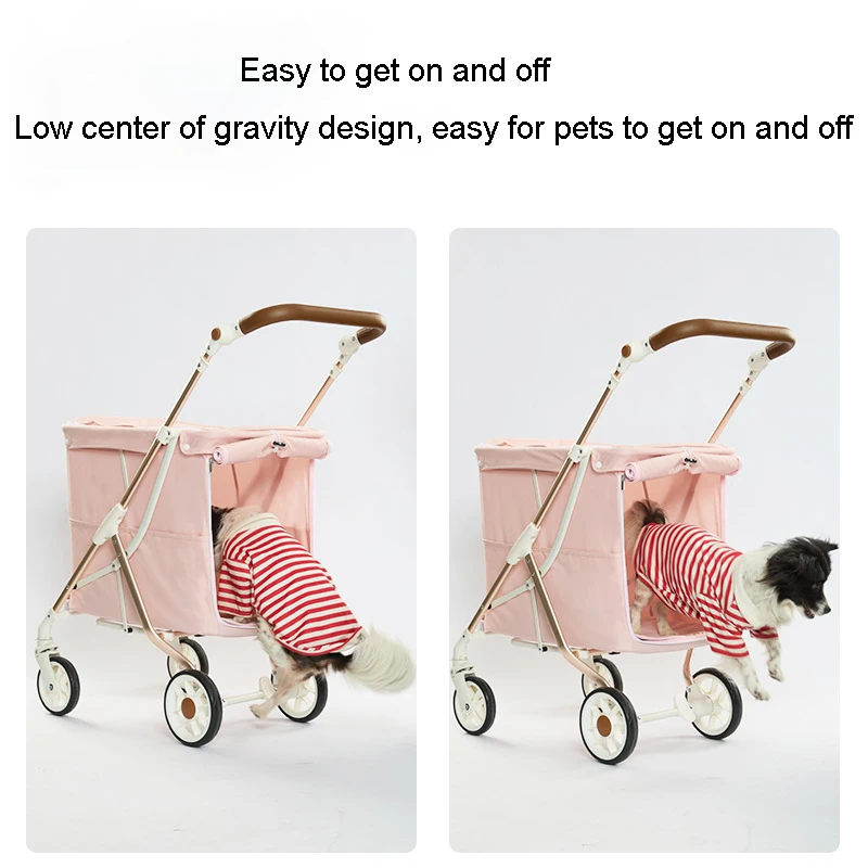 Hello Baby Medium And Large Pet Stroller Within 20Kg Pet Large Space Travel Trolley Multifunctional Pet Stroller